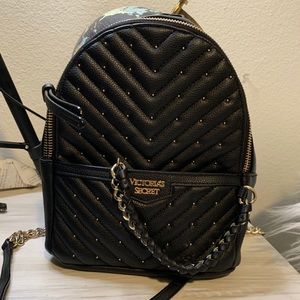 black Victoria secret backpack